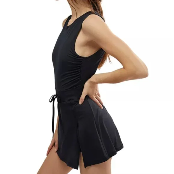 FP Movement Easy Does It Athletic Mini Dress, Black, Size M, NWT, Athleisure - Picture 1 of 15
